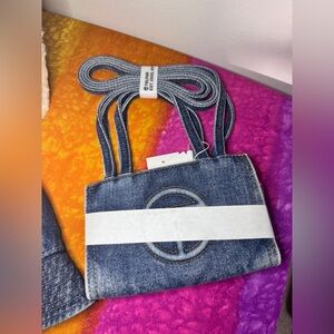 🦋NWT TELFAR SMALL DENIM SHOPPER BLUE🦋